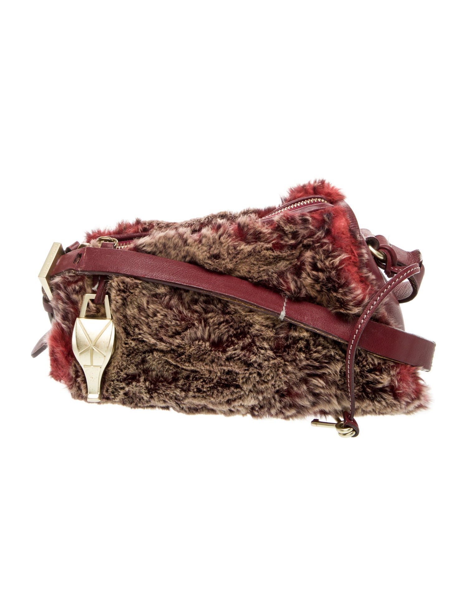 Kieselstein-Cord Faux Fur Shoulder Bag