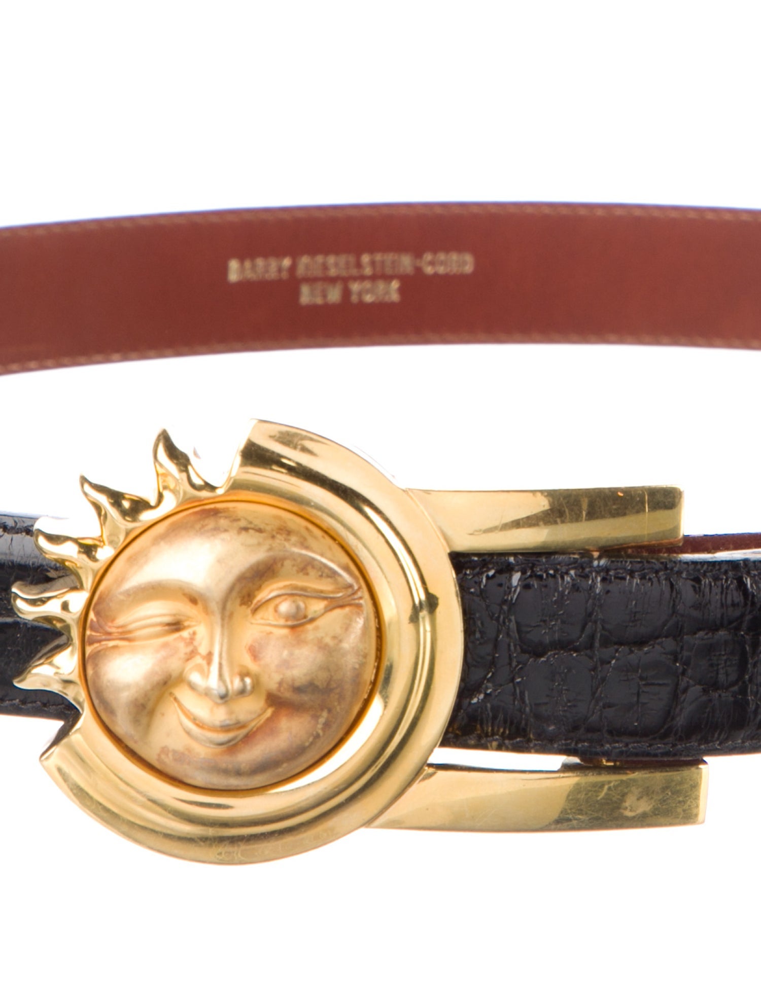 Kieselstein-Cord Skinny Alligator Waist Belt