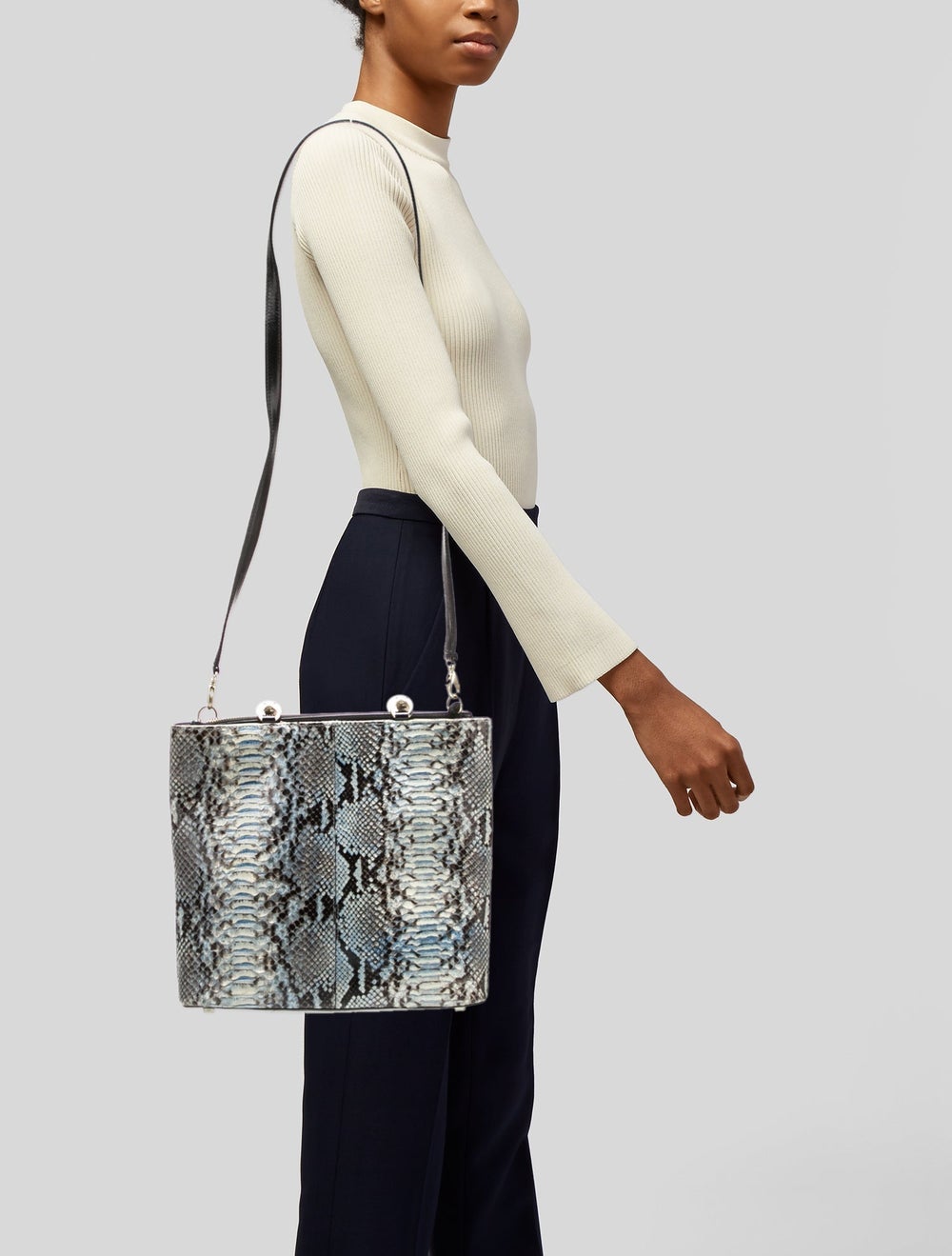 Kieselstein-Cord Python Top Handle Bag - image 2