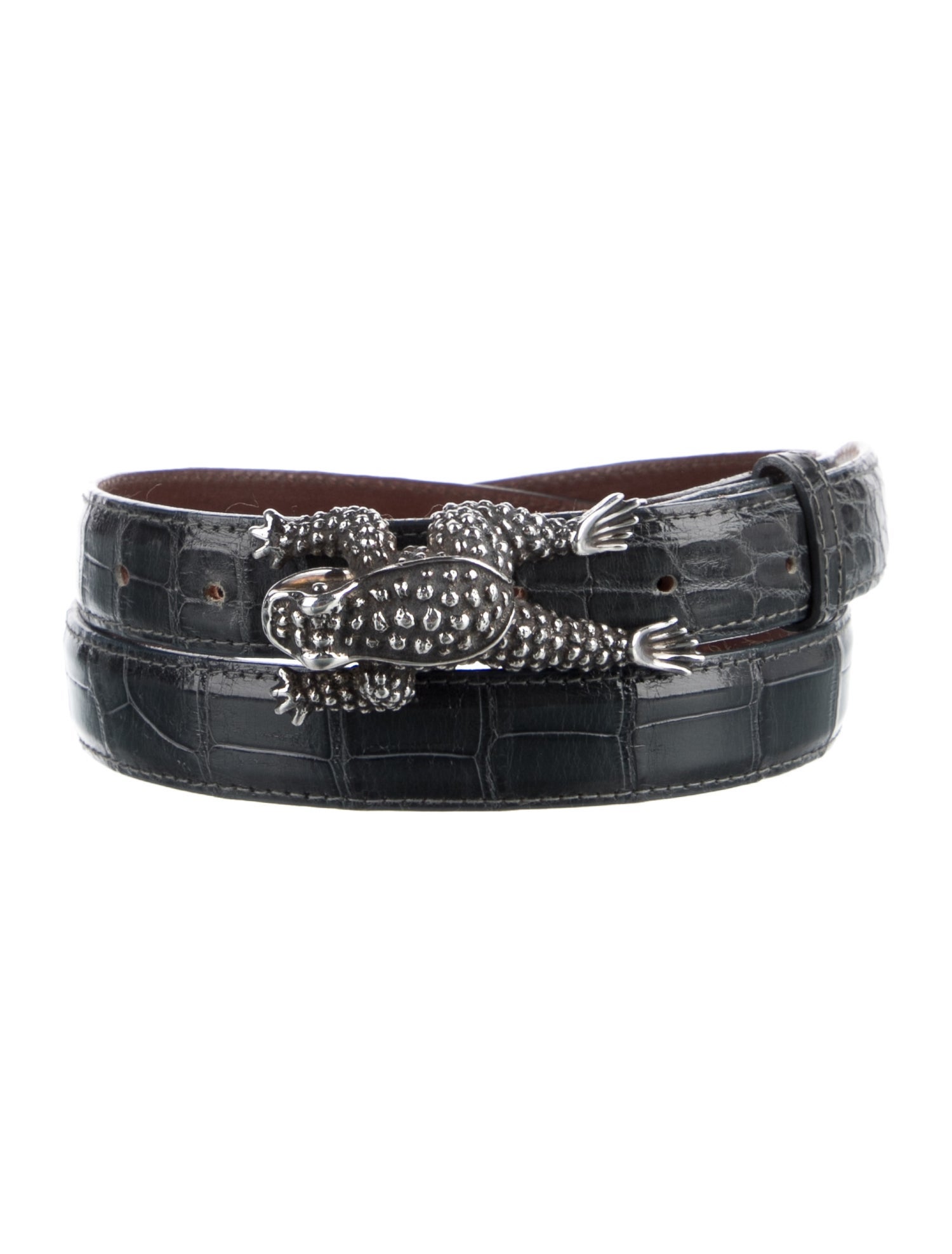 Kieselstein-Cord Skinny Alligator Belt