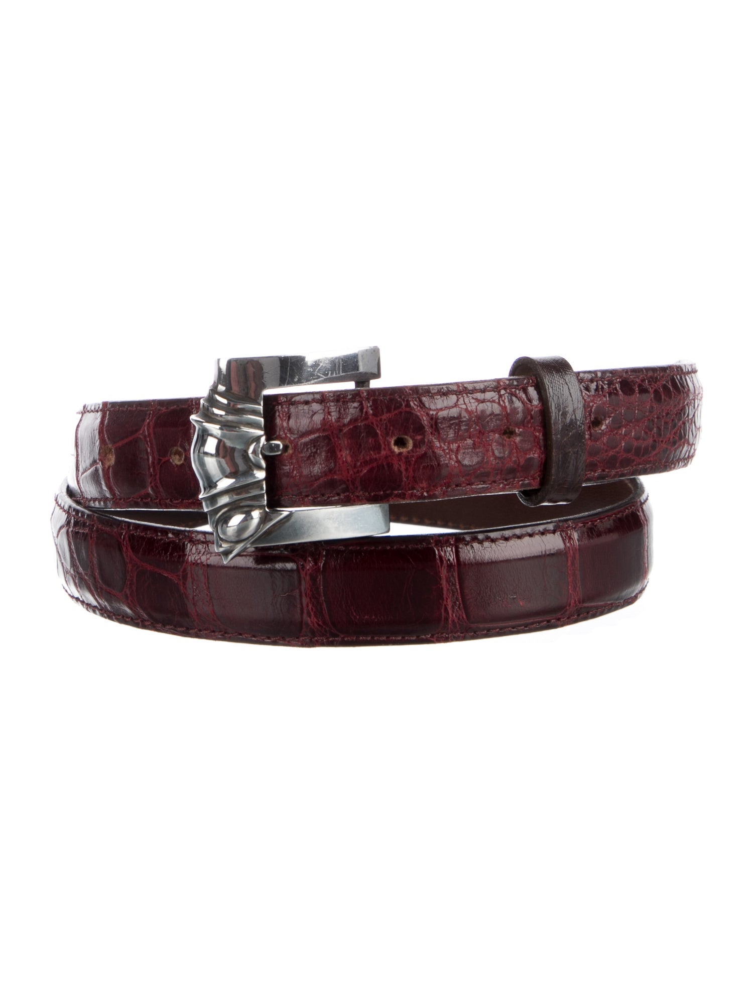Kieselstein-Cord Skinny Alligator Belt