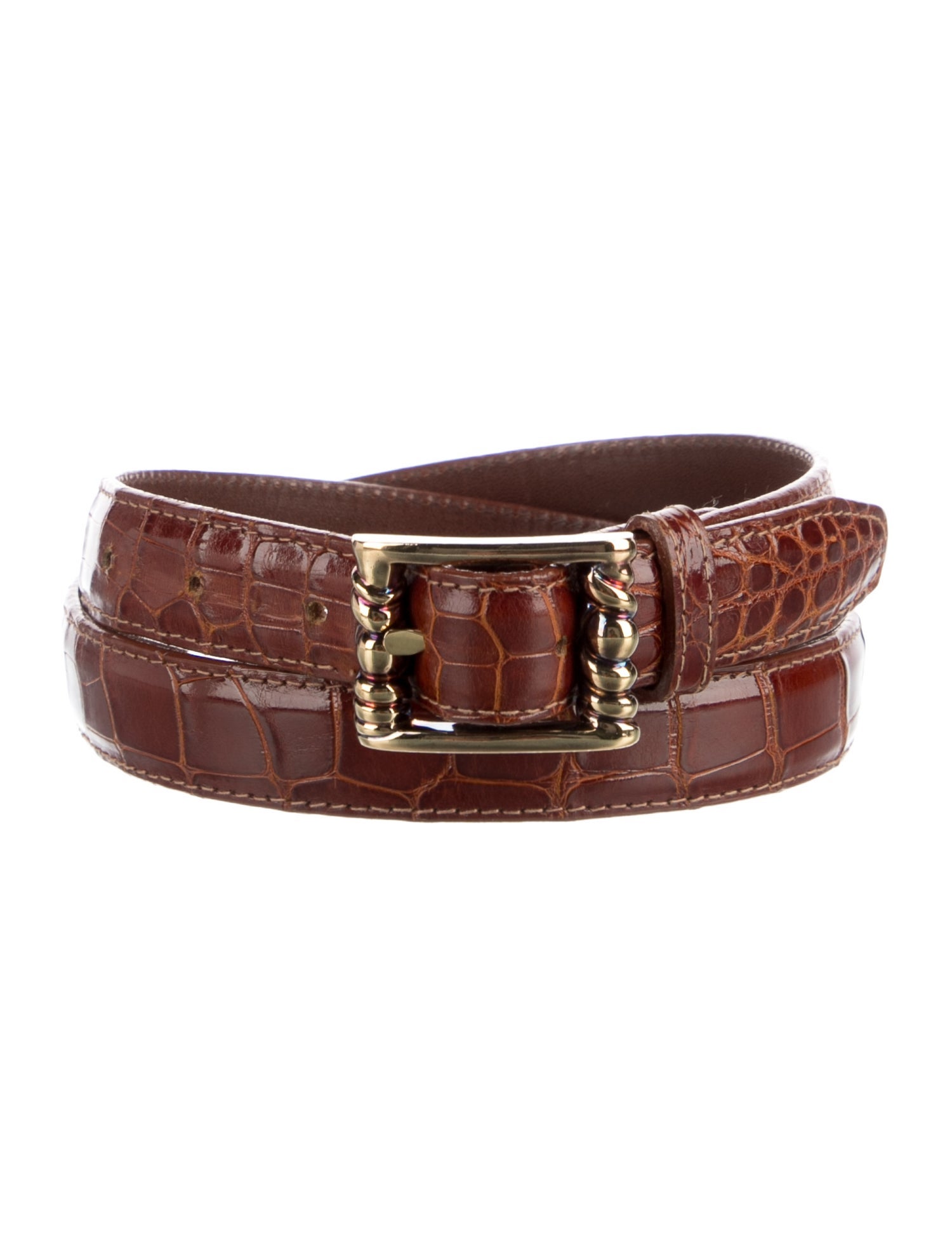 Kieselstein-Cord Skinny Alligator Belt
