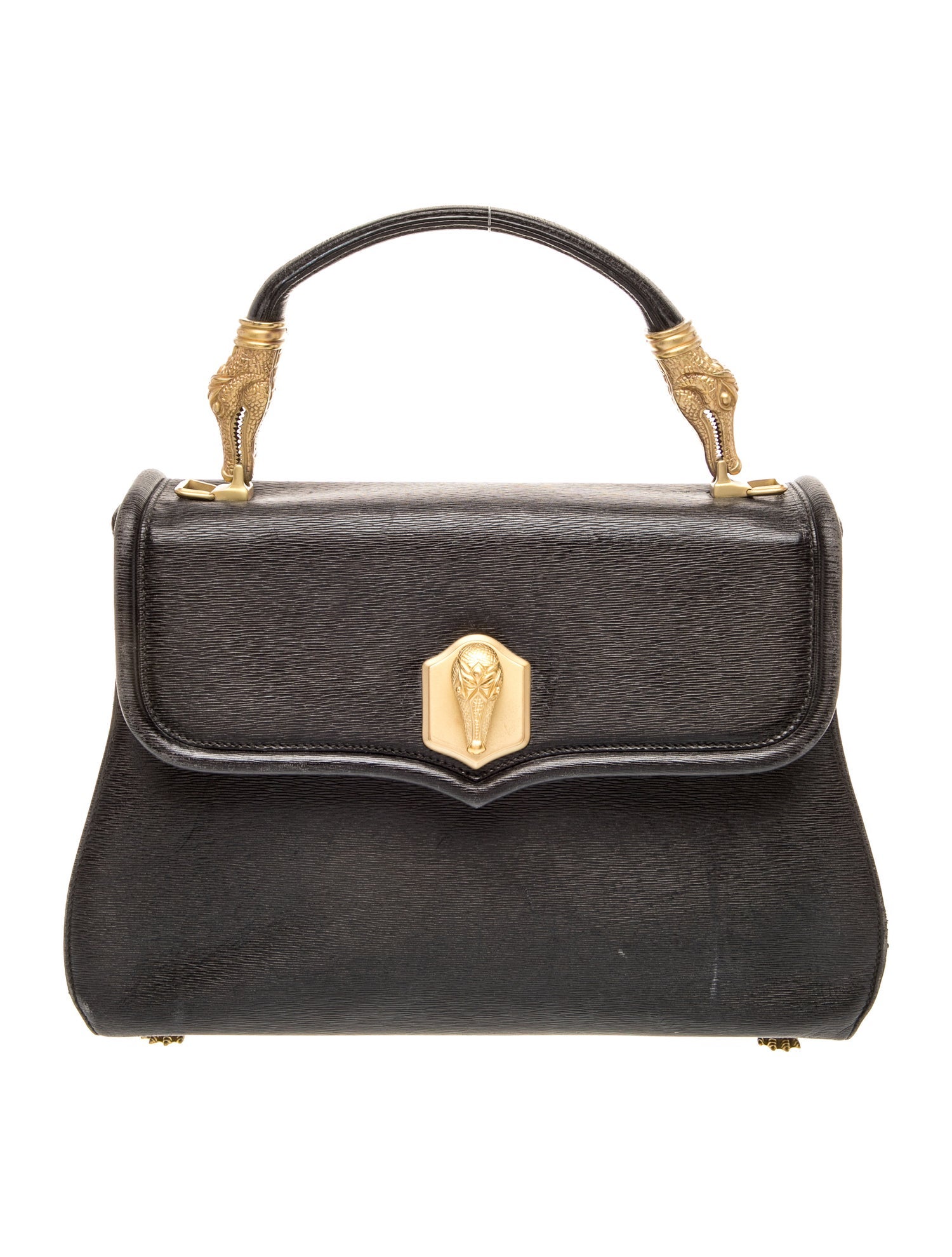 Kieselstein-Cord Leather Top Handle Bag Vintage