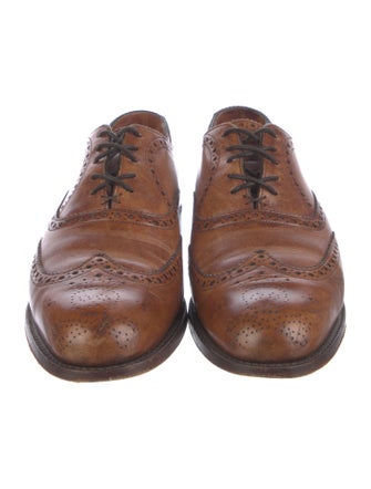 Barker Black Leather Lasercut Accents Brogues