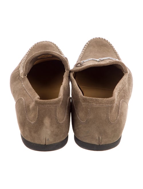 Barker Black Suede Chain-Link Accents Loafers