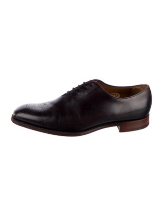 Barker Black Leather Oxfords