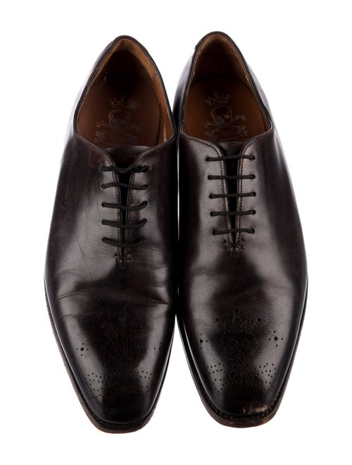 Barker Black Leather Oxfords
