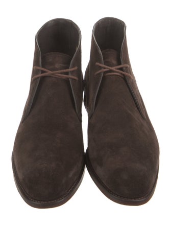 Barker Black Suede Lace-Up Boots