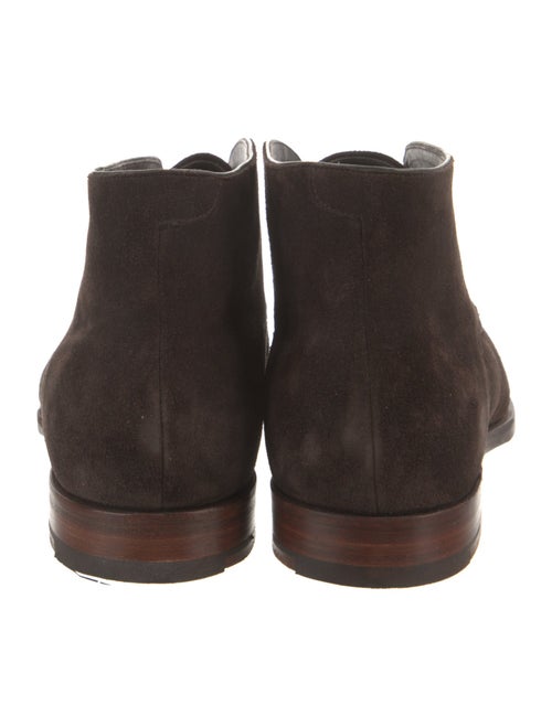 Barker Black Suede Lace-Up Boots