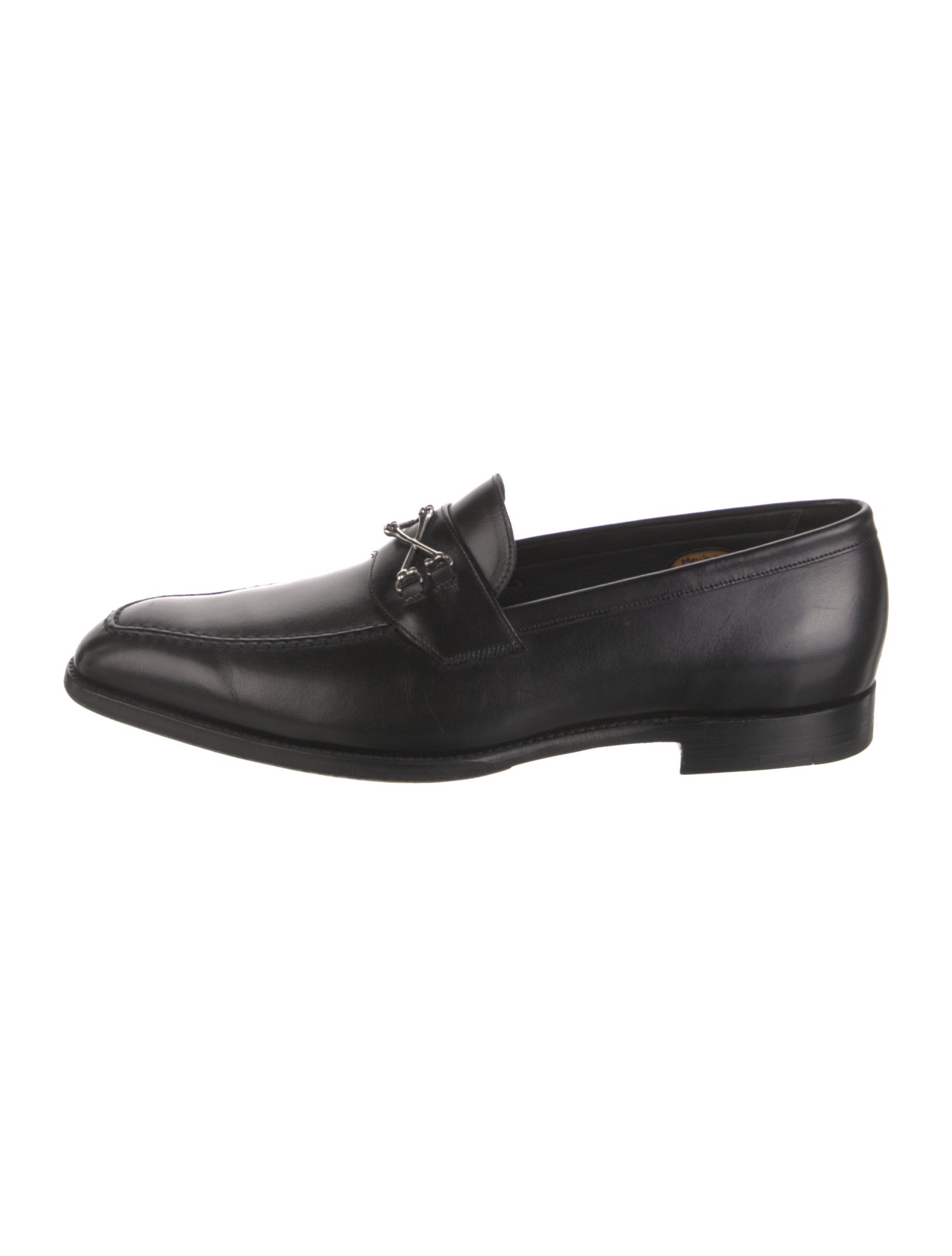 Barker Black Leather Dress Loafers