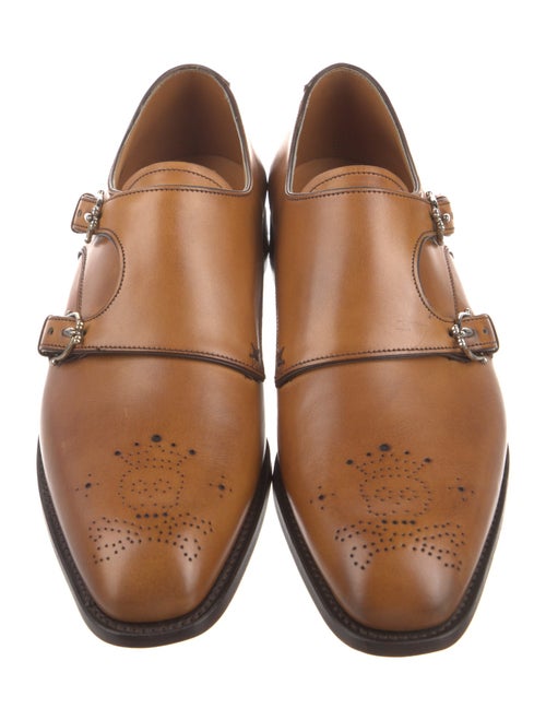 Barker Black Leather Monk Straps