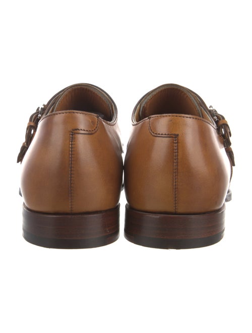 Barker Black Leather Monk Straps