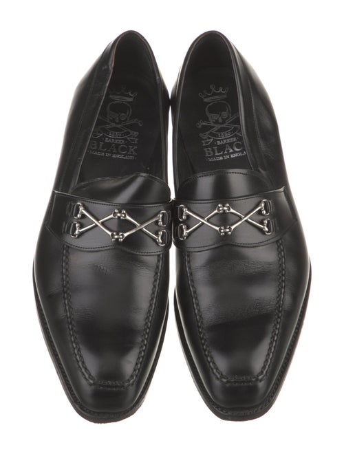 Barker Black Leather Dress Loafers