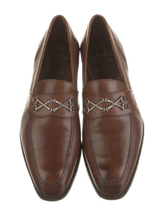 Barker Black Leather Dress Loafers
