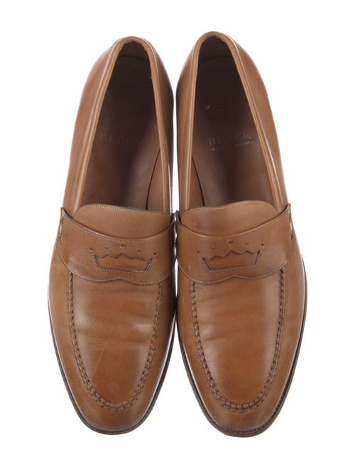 Barker Black Leather Dress Loafers