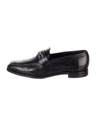 Barker Black Leather Dress Loafers