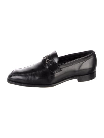 Barker Black Leather Dress Loafers