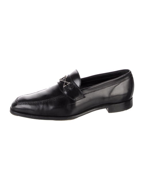 Barker Black Leather Dress Loafers