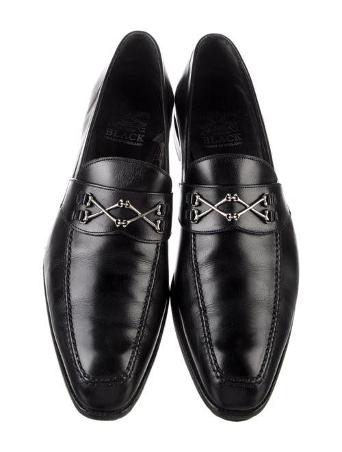 Barker Black Leather Dress Loafers