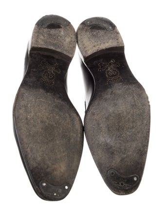 Barker Black Leather Dress Loafers