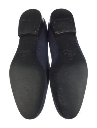 Barker Black Canvas Graphic Print Loafers