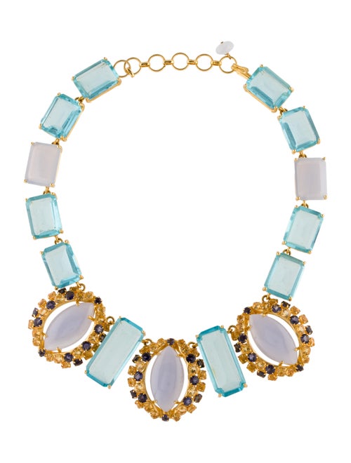 Bounkit Multistone Collar Necklace Gold