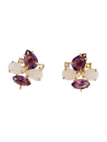 Bounkit Drop Cluster Stud Earrings