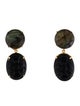 Bounkit Multistone Drop Clip-On Earrings