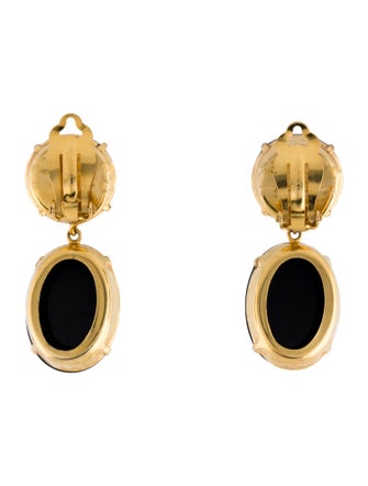 Bounkit Multistone Drop Clip-On Earrings