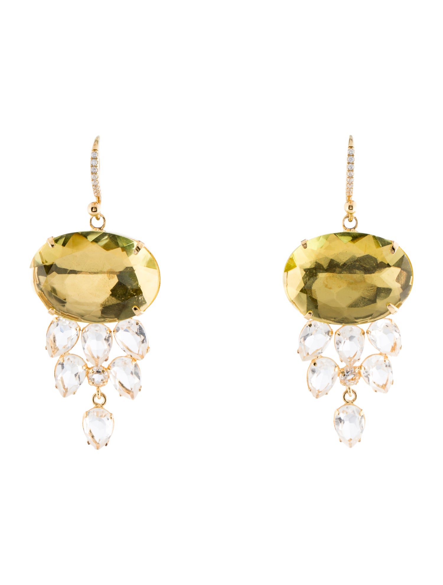 Bounkit Crystal Bastiana Drop Earrings