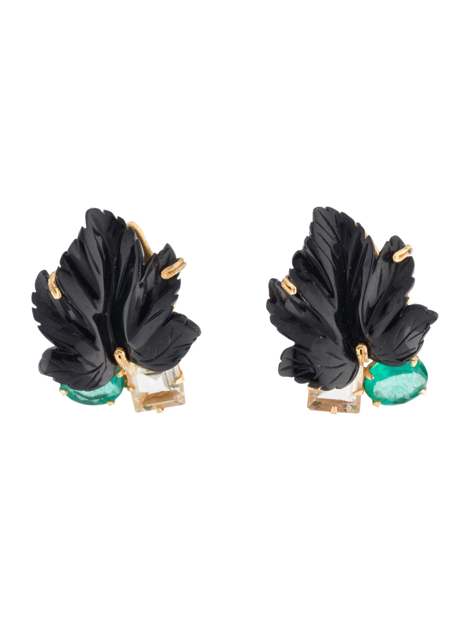 Bounkit Resin & Stone Clip-On Earrings