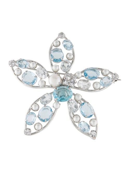 Bounkit Pearl & Multistone Lynn Pendant Brooch