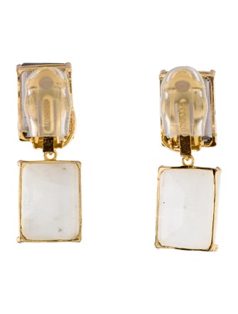 Bounkit Multistone Renata Clip-On Drop Earrings