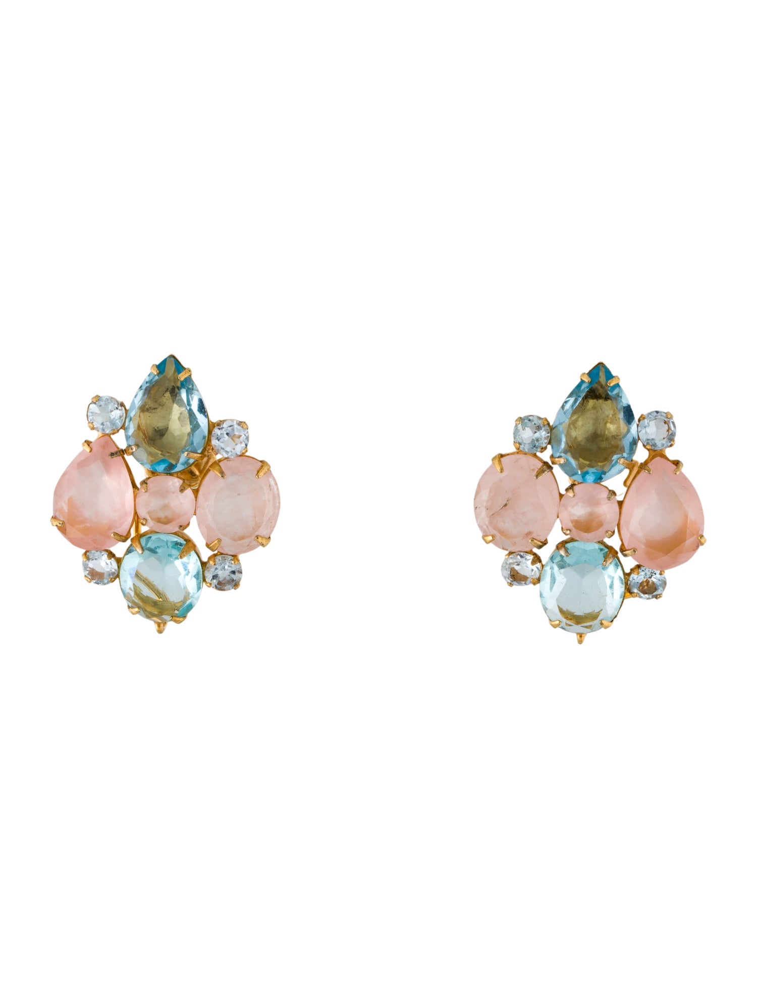 Bounkit Multi-Stone Cluster Stud Earrings