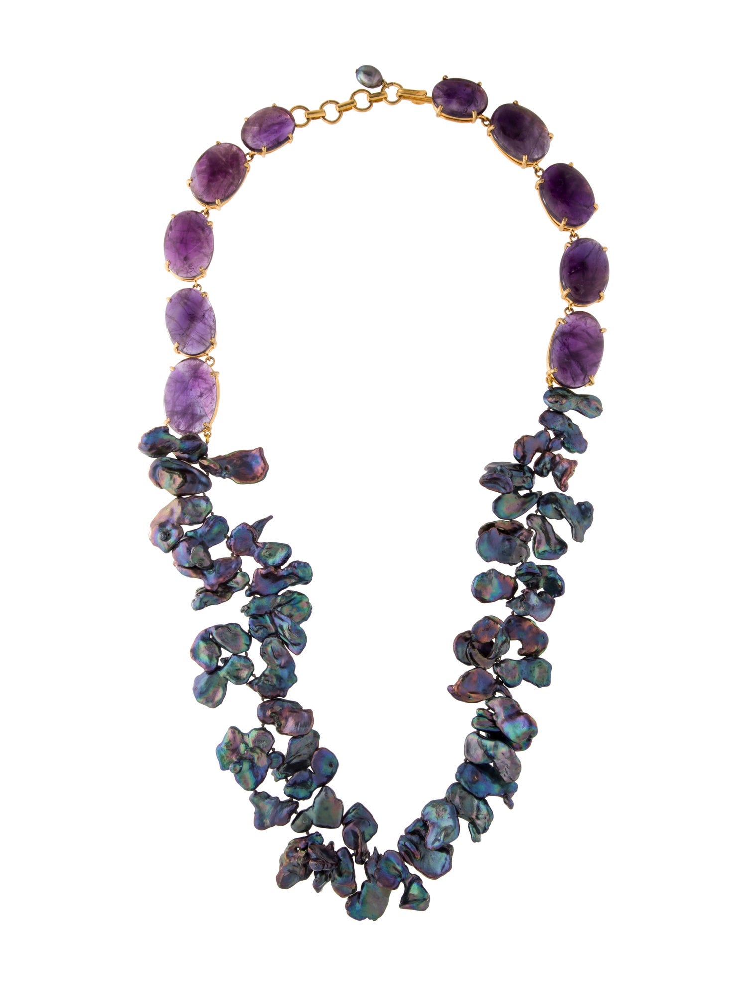 Bounkit Dyed Pearl Collar Necklace