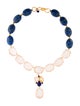 Bounkit Citrine, Lapis Lazuli & Carved Rose Quartz Necklace