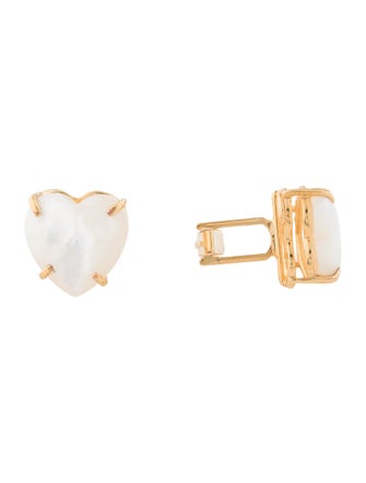 Bounkit Mother Of Pearl Heart Cufflinks