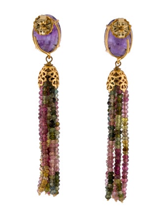 Bounkit Beaded Tassel Earrings