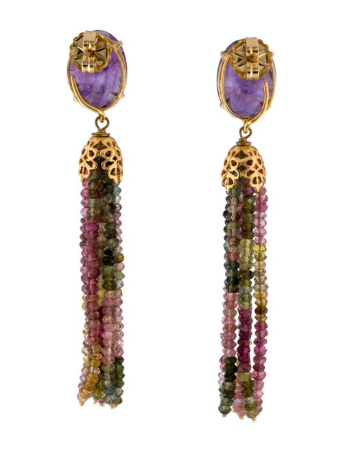 Bounkit Beaded Tassel Earrings