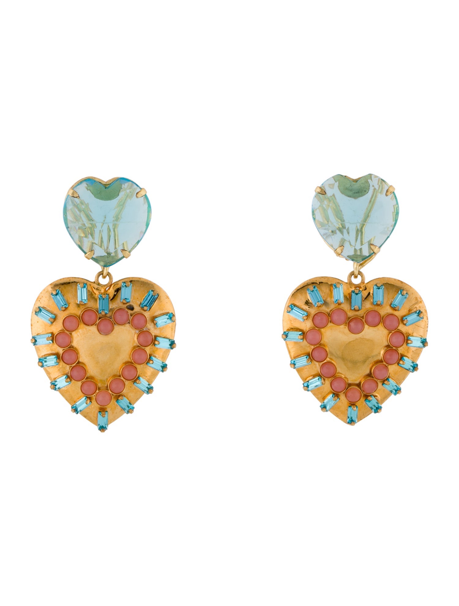 Bounkit Crystal & Bead Drop Earrings