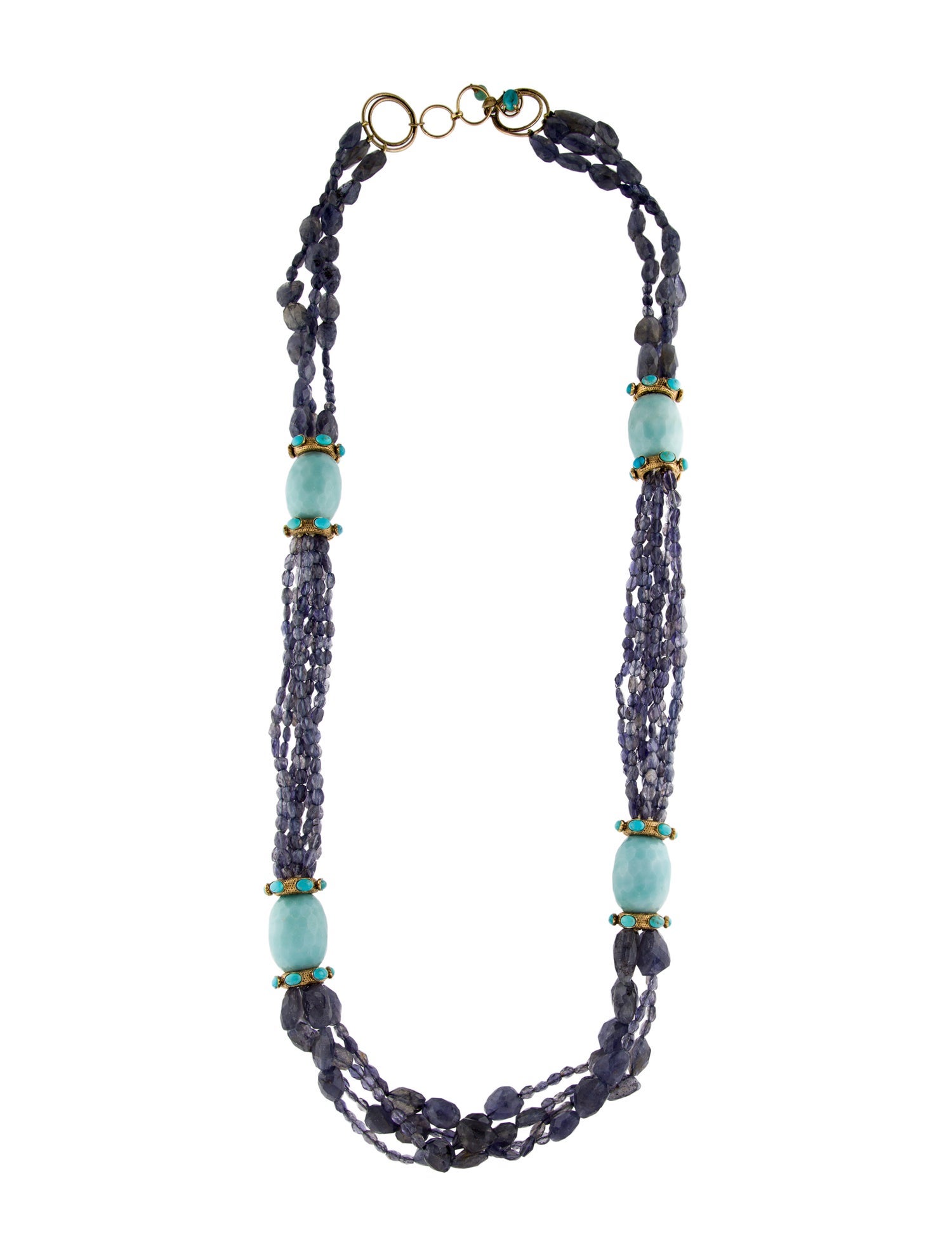 Bounkit Beaded Multi-Stone Statement Necklace