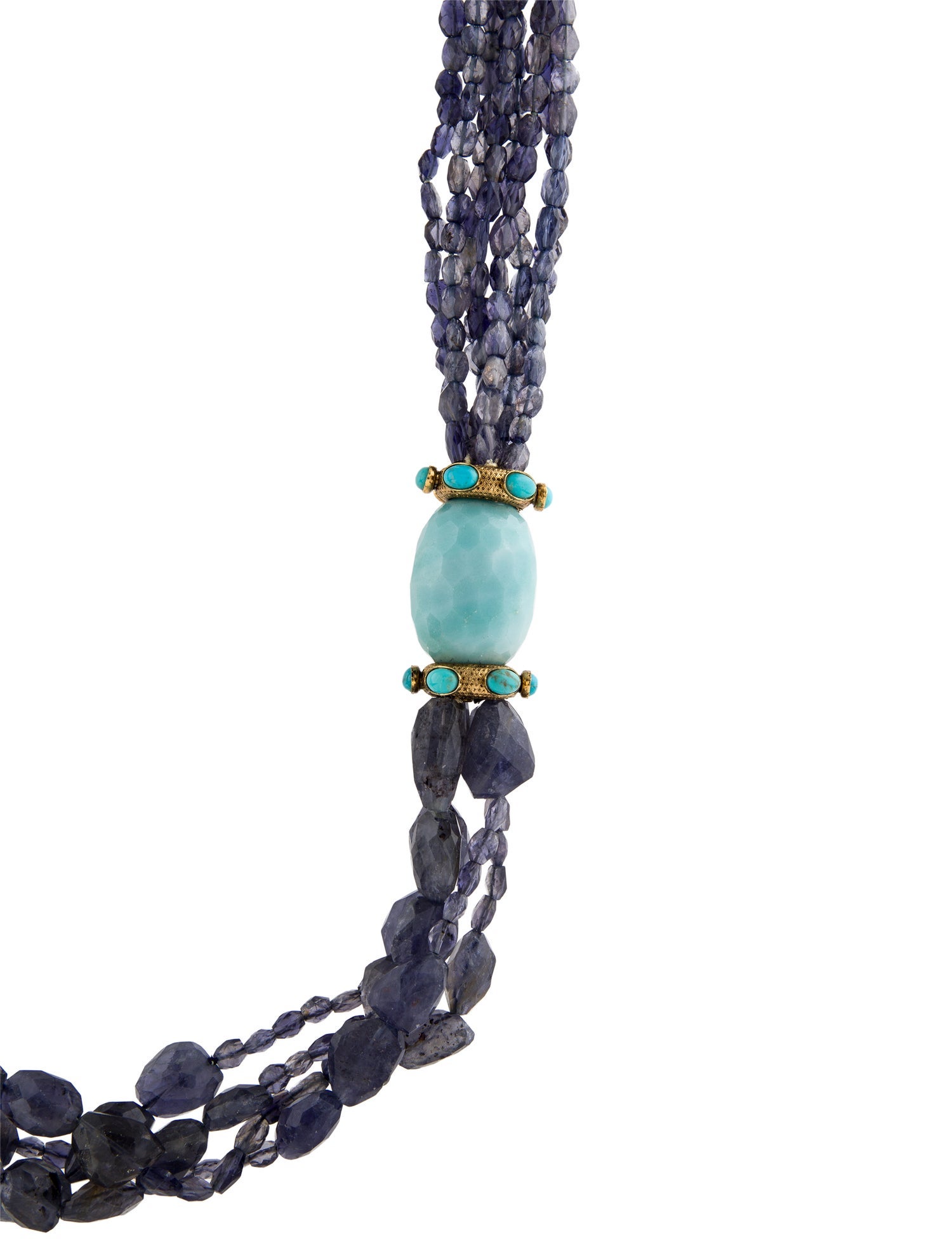 Bounkit Beaded Multi-Stone Statement Necklace