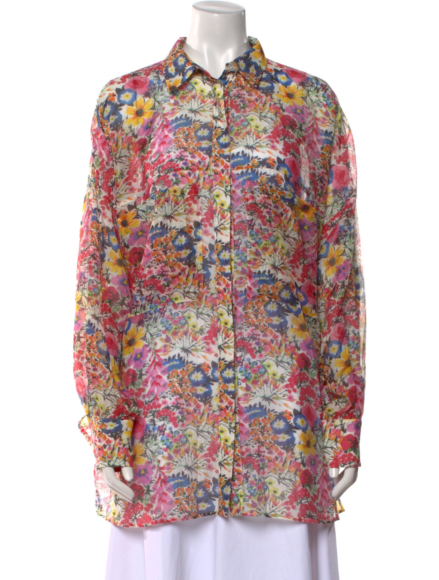Barbara Lohmann Floral Print Long Sleeve Tunic w/ Tags