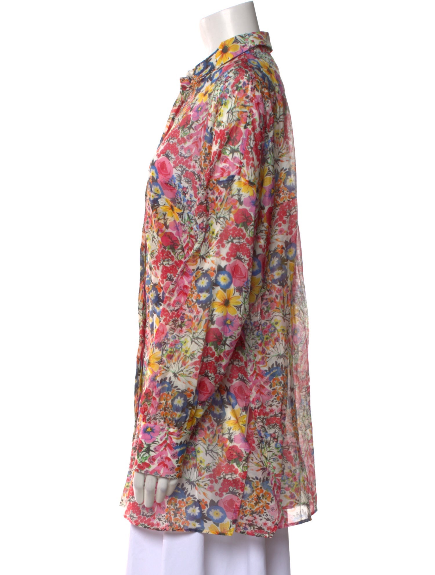 Barbara Lohmann Floral Print Long Sleeve Tunic w/ Tags