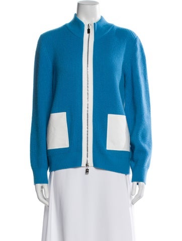 Pre-owned Barbara Lohmann Cashmere Mock Neck Sweater W/ Tags In Blue