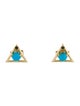 Bleecker & Prince 14K Turquoise & Diamond Stud Earrings