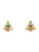 Bleecker & Prince 14K Turquoise & Diamond Stud Earrings