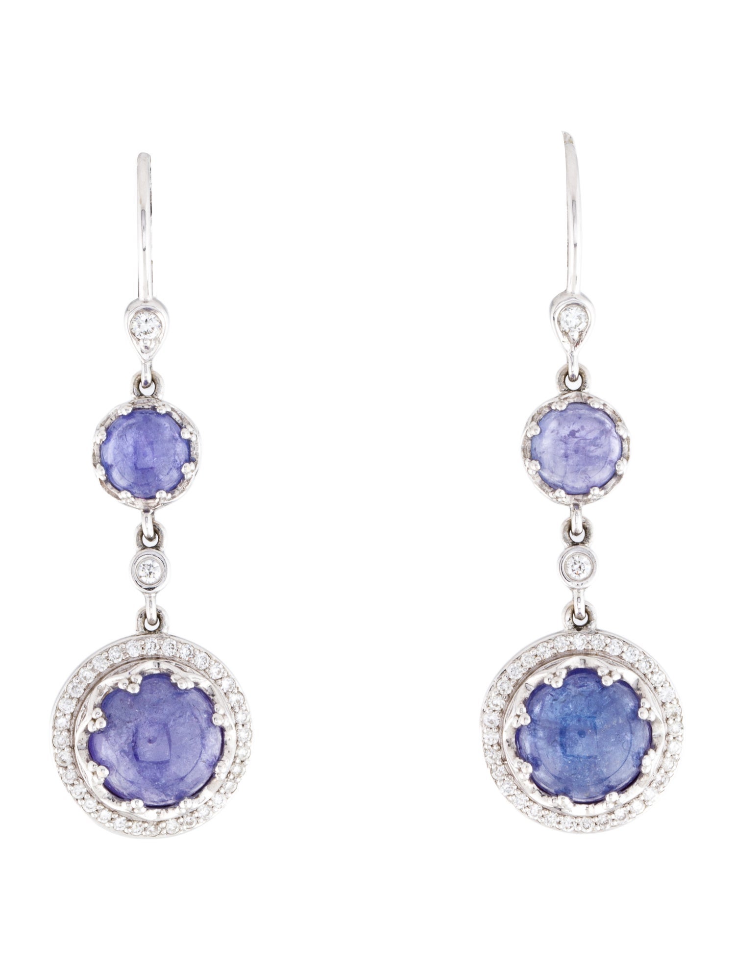 Bleecker & Prince 18K Tanzanite & Diamond Drop Earrings