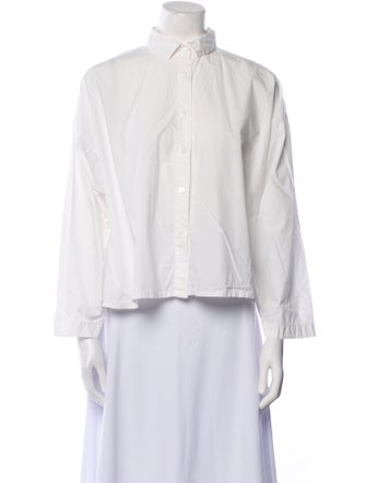 Bergfabel Mock Neck Long Sleeve Button-Up Top