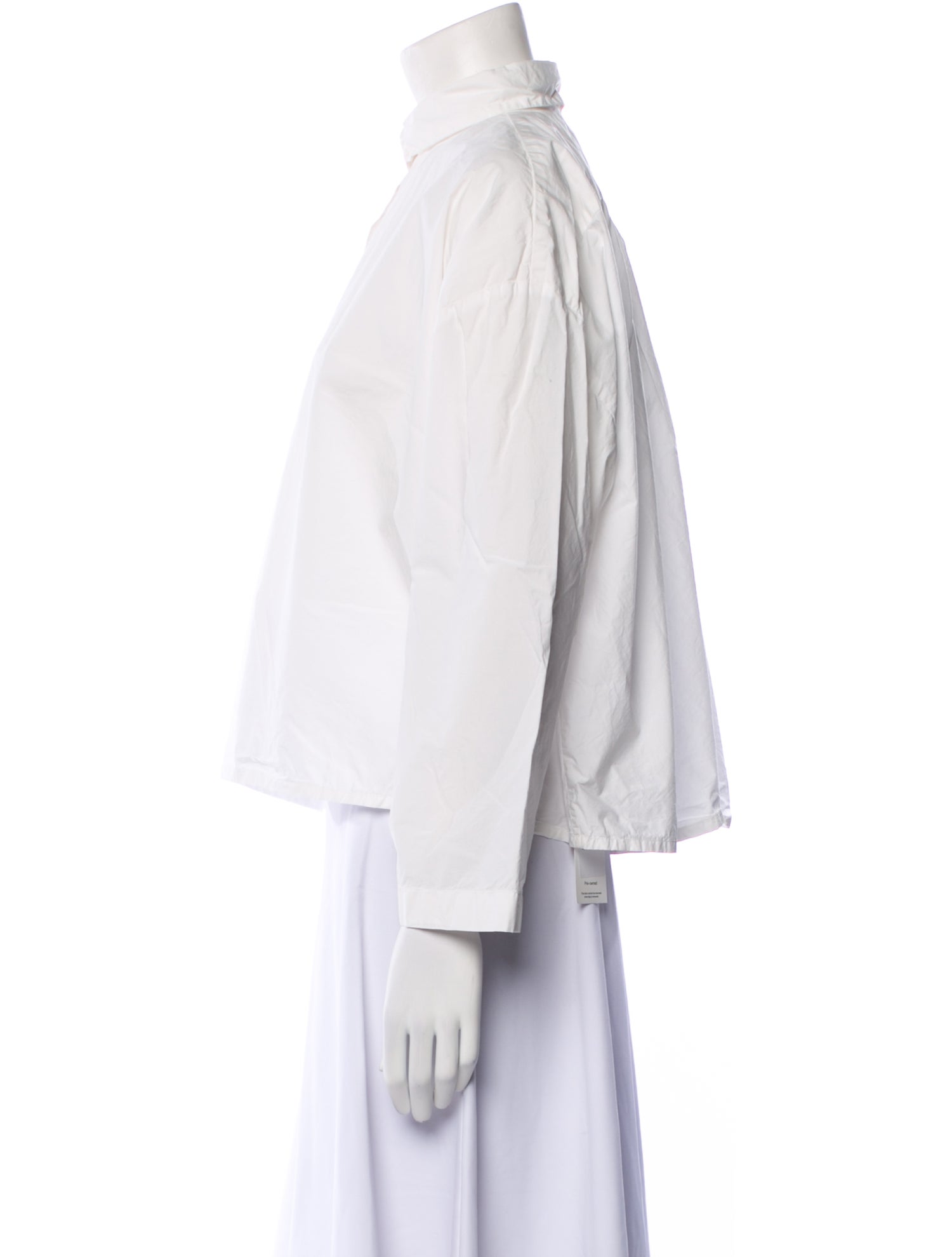 Bergfabel Mock Neck Long Sleeve Button-Up Top